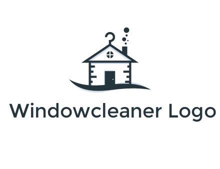 abstract dry cleaning house logo