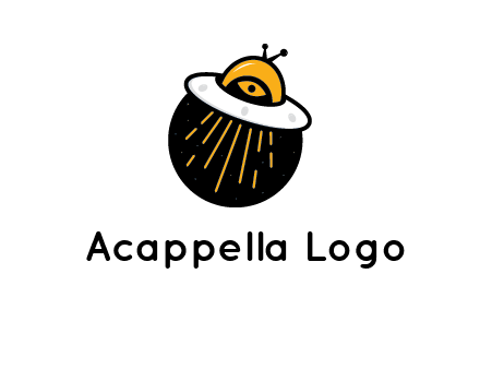 flying spaceship logo