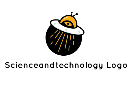 flying spaceship logo