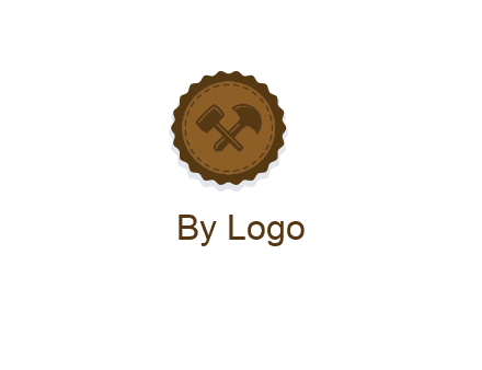 construction tools stamp logo