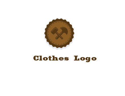 construction tools stamp logo