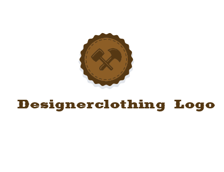 construction tools stamp logo