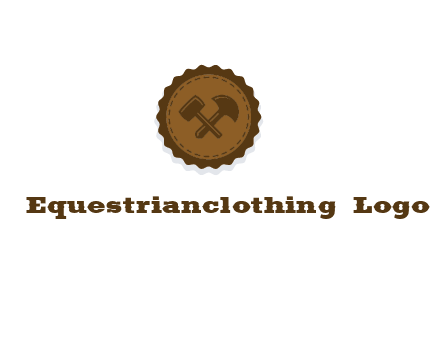 construction tools stamp logo