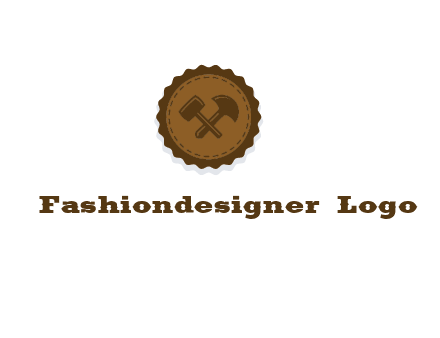 construction tools stamp logo