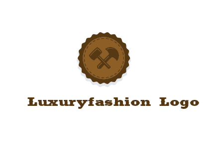 construction tools stamp logo