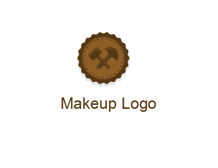 construction tools stamp logo