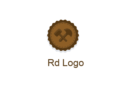 construction tools stamp logo