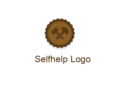 construction tools stamp logo