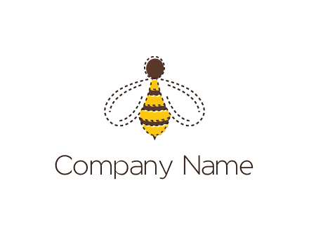bee in stitch line logo