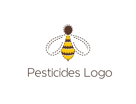 bee in stitch line logo