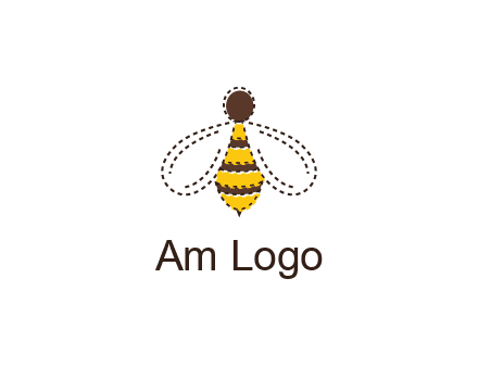 bee in stitch line logo