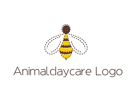 bee in stitch line logo