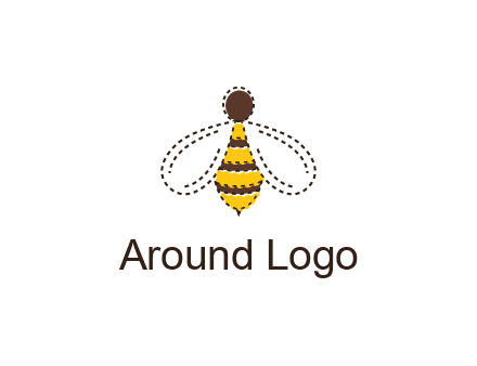 bee in stitch line logo