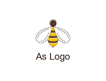 bee in stitch line logo