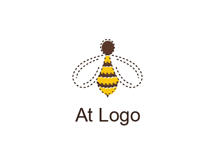 bee in stitch line logo