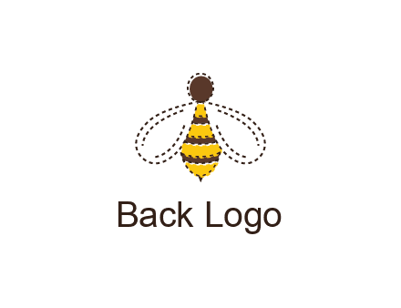 bee in stitch line logo