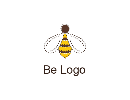 bee in stitch line logo