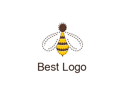 bee in stitch line logo