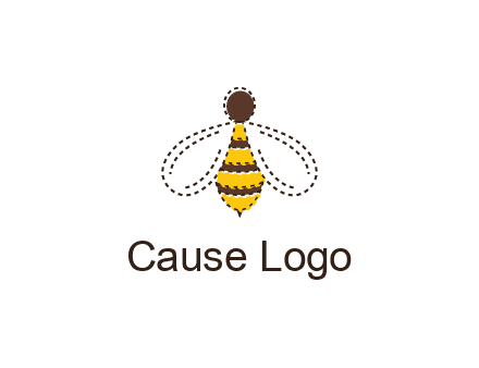 bee in stitch line logo