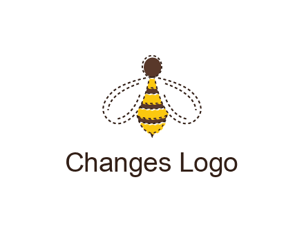 bee in stitch line logo