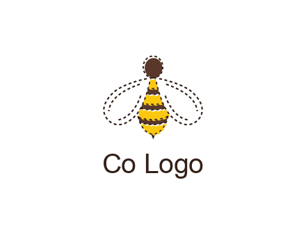 bee in stitch line logo