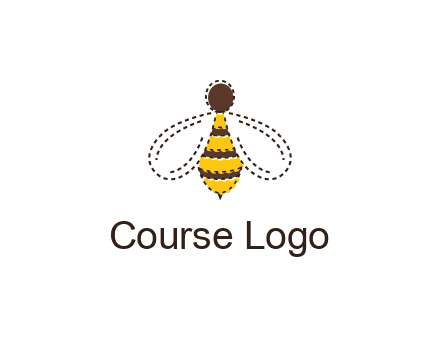 bee in stitch line logo