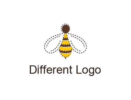 bee in stitch line logo