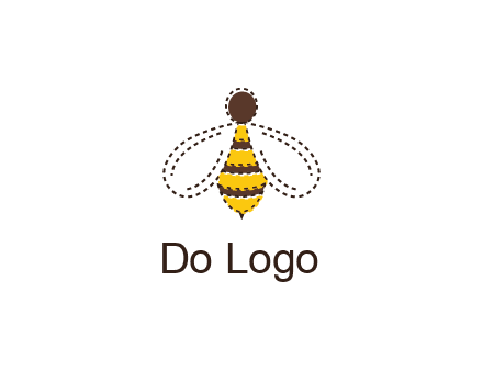 bee in stitch line logo
