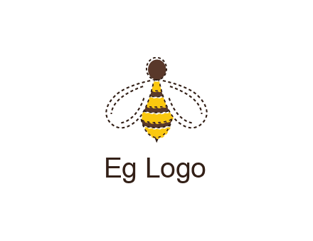 bee in stitch line logo