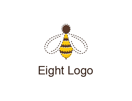 bee in stitch line logo