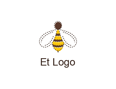 bee in stitch line logo