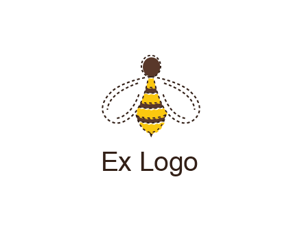 bee in stitch line logo