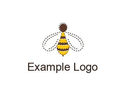 bee in stitch line logo