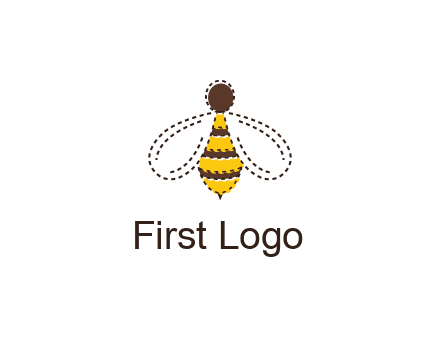 bee in stitch line logo
