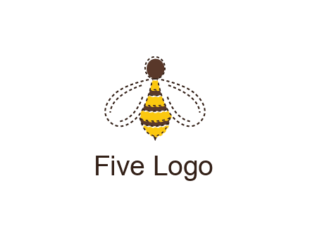 bee in stitch line logo