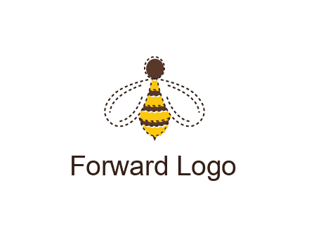 bee in stitch line logo
