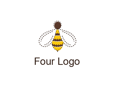 bee in stitch line logo