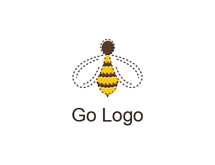 bee in stitch line logo