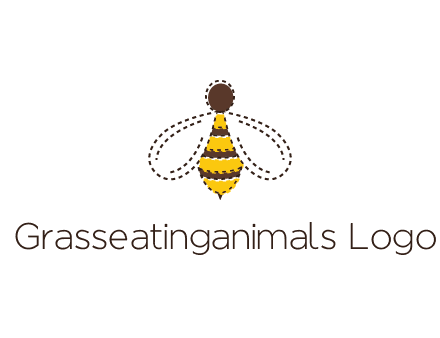 bee in stitch line logo