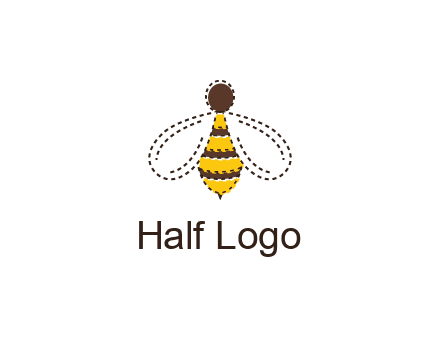 bee in stitch line logo