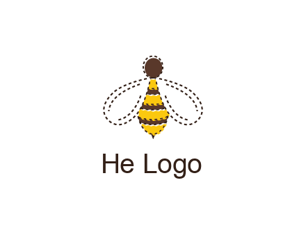 bee in stitch line logo
