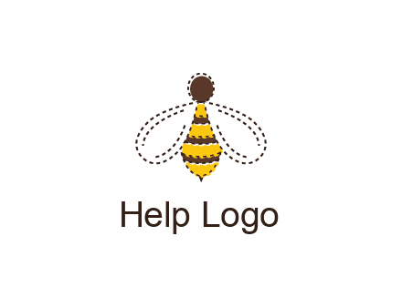 bee in stitch line logo