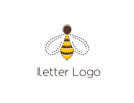 bee in stitch line logo