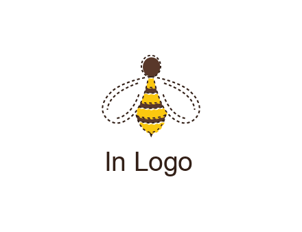 bee in stitch line logo