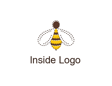 bee in stitch line logo