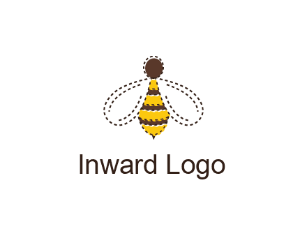 bee in stitch line logo