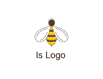 bee in stitch line logo