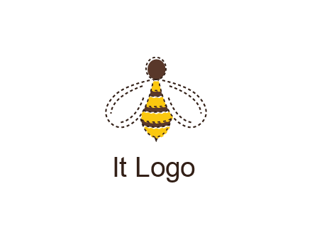 bee in stitch line logo