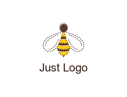 bee in stitch line logo