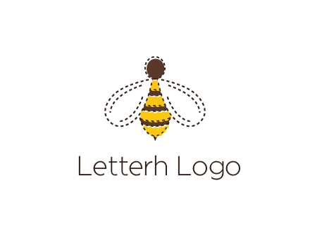 bee in stitch line logo